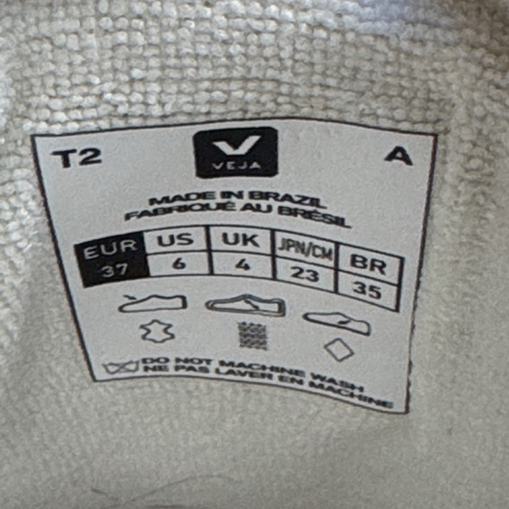 Veja CAMPO LEATHER WHITE NATURAL
 Sneakers Running Shoes US 6 EUR 37 - Picture 9 of 10